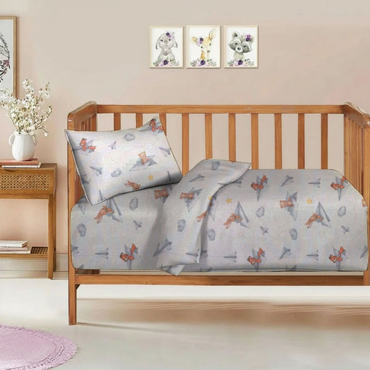 3 Pcs Printed Baby cot set - Mr Tom