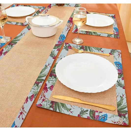 Jute Dinning Set With Border- Jasmin