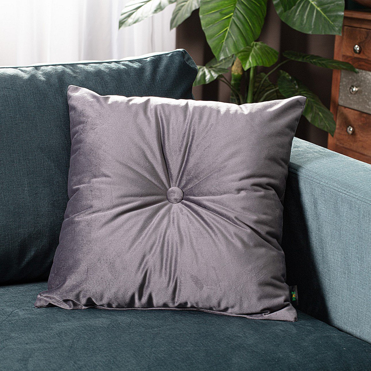 Square Velvet Cushion Covers With Button - 99 Bedding Store