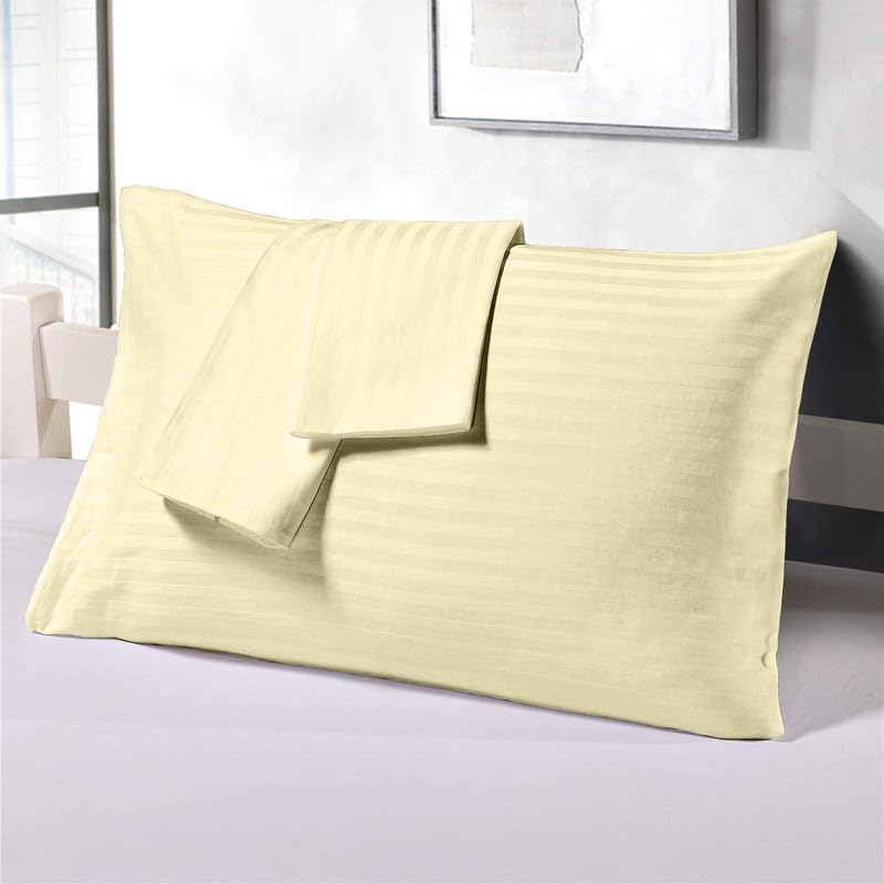 Pack of 2 Luxury Satin strip pillow covers