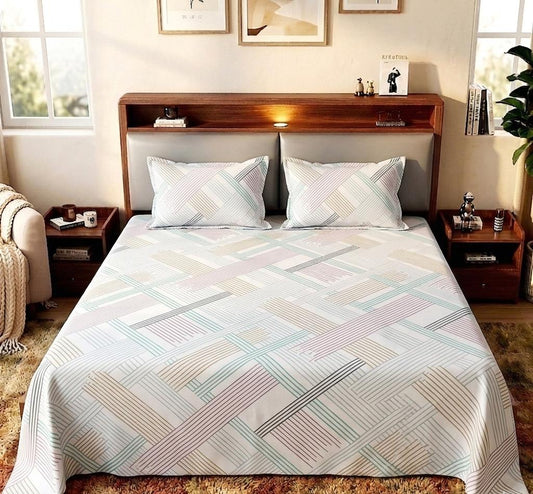 Triangle Printed Double Bed sheet