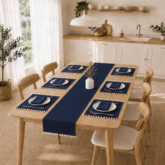 Luxury Cotton Dinning Set With Cute Pom poms