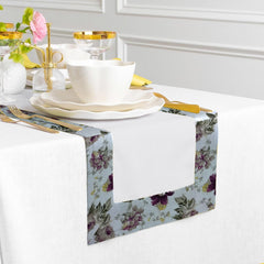 Cotton With Printed Border Reversable Table Runner -