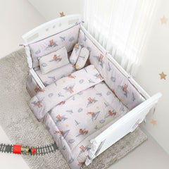 5 Pcs Printed Baby cot set- Mr Tom