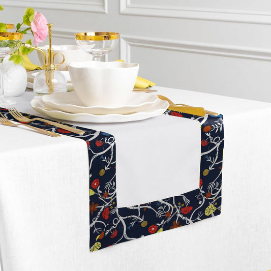Cotton Dinning Set with Print Bordered- Blue Bells