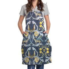 Printed Cotton Apron  - LEOPARDS