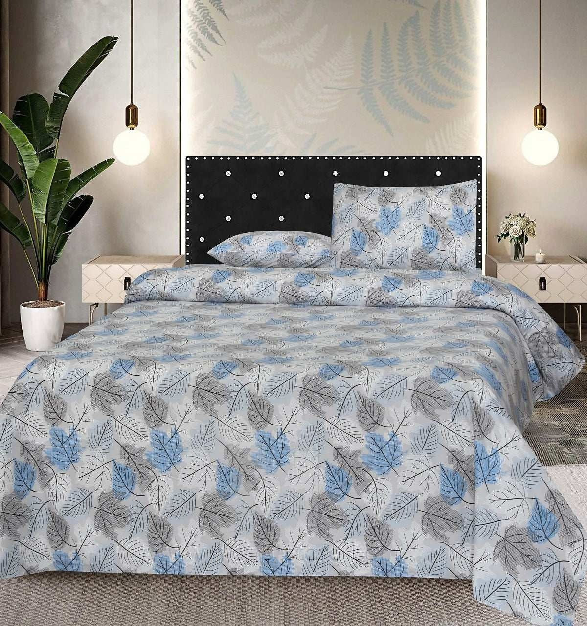 Printed Double Bed sheet Set Serinity