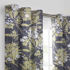 2PC PRINTED CURTAINS WITH LINING - SUNSHINE