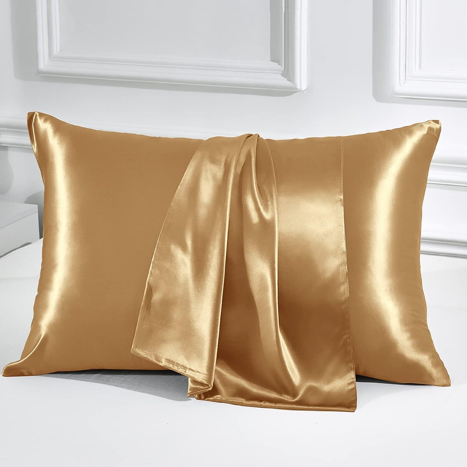 Mulberry Silk Pillowcase Pair Gold - 99 Bedding Store