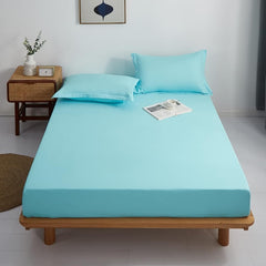 Water Blue Egyptian Cotton Fitted Sheet Set - 99 Bedding Store