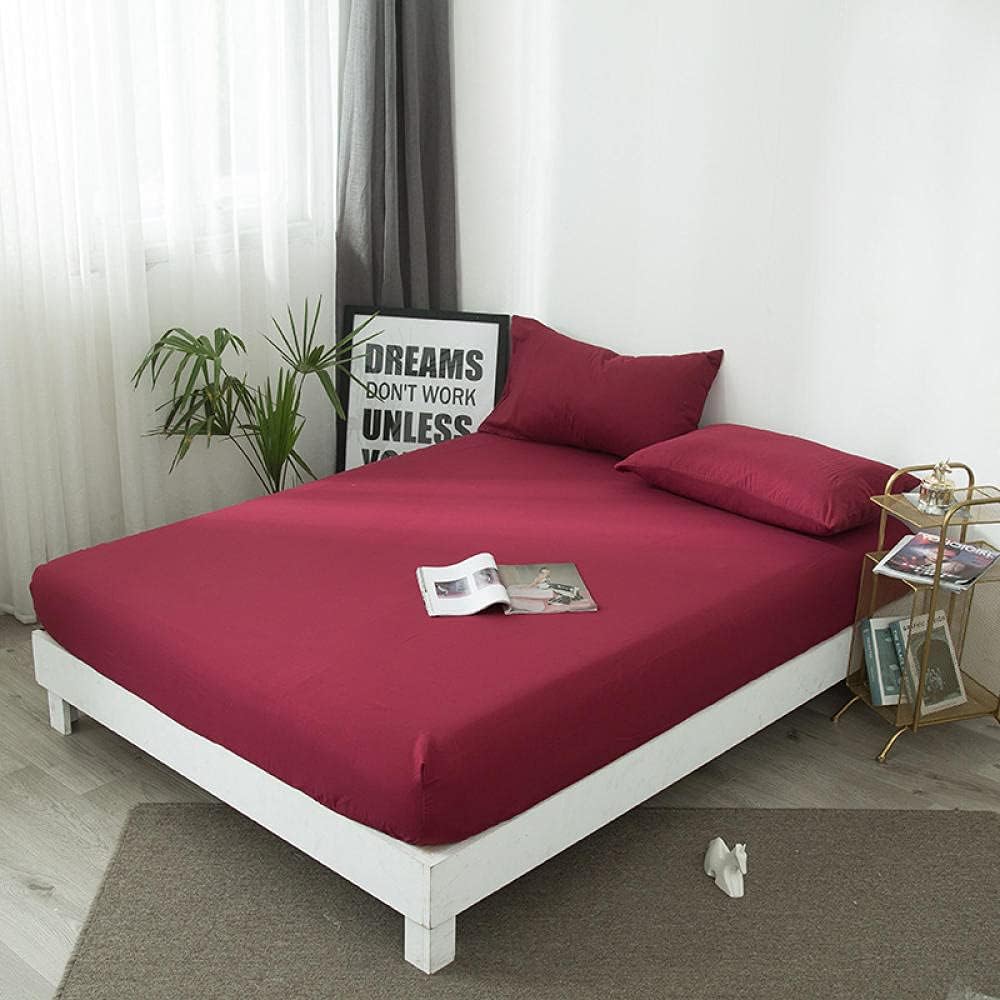 Wine Red Egyptian Cotton Fitted Sheet Set - 99 Bedding Store