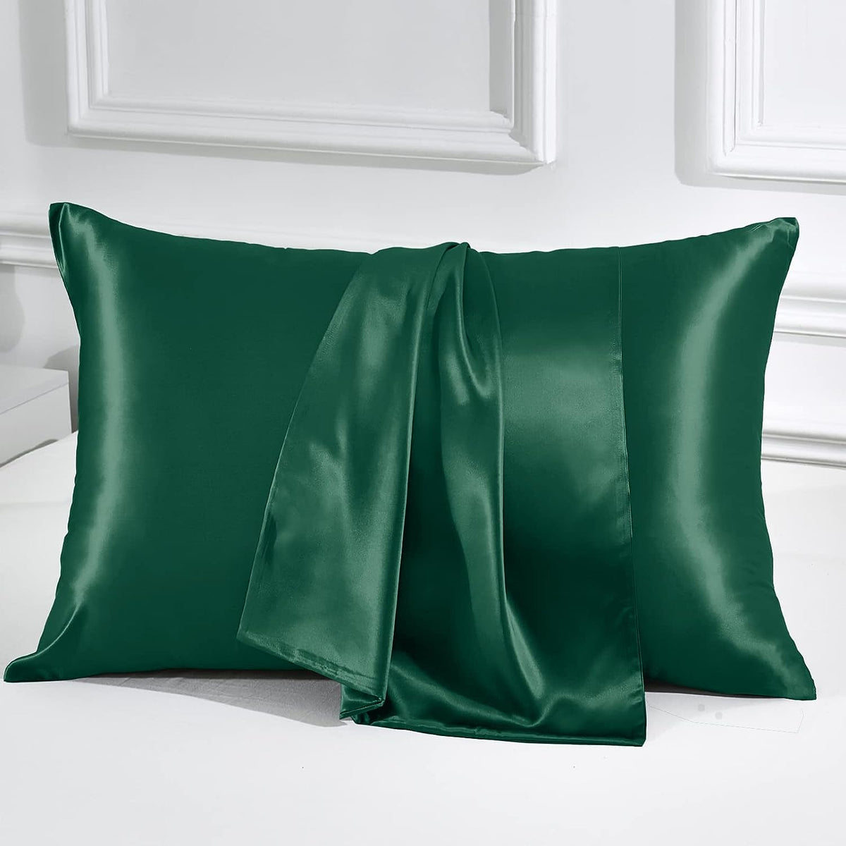 Mulberry Silk Pillowcase Pair Green - 99 Bedding Store