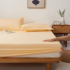 Light Yellow Egyptian Cotton Fitted Sheet Set - 99 Bedding Store