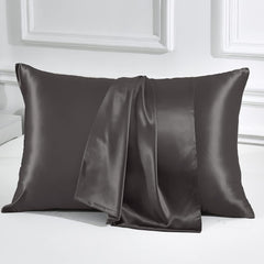 Mulberry Silk Pillowcase Pair Charcoal - 99 Bedding Store