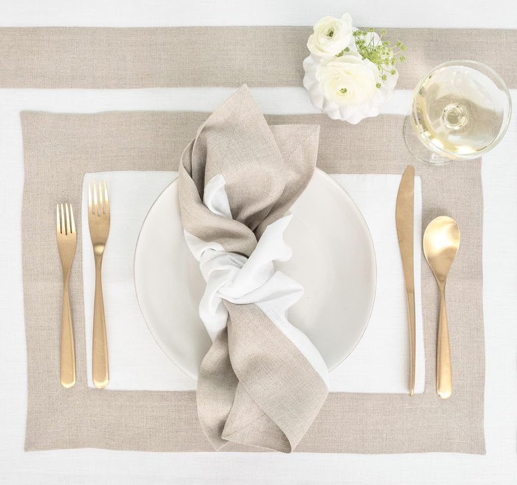 Plain Cotton Bordered Placemats, Sets - 99 Bedding Store