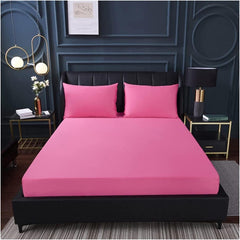 Dark Pink Egyptian Cotton Fitted Sheet Set - 99 Bedding Store