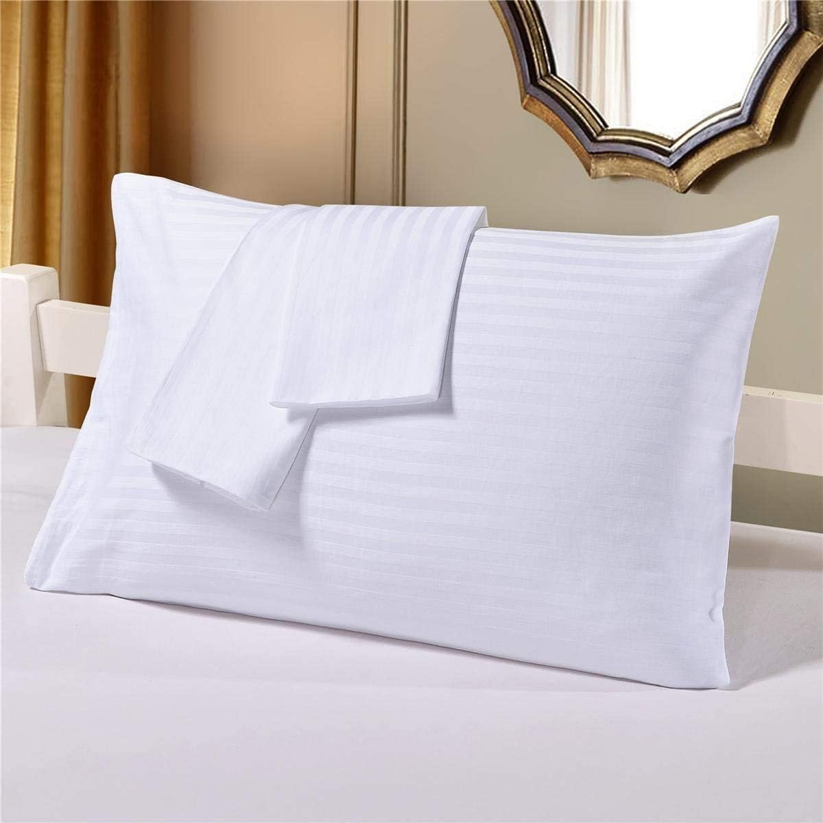 Pack of 2 Luxury Satin strip pillow covers