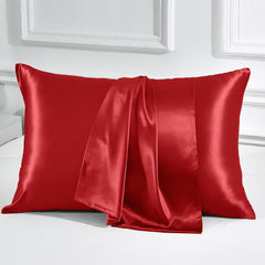 Mulberry Silk Pillowcase Pair Red - 99 Bedding Store