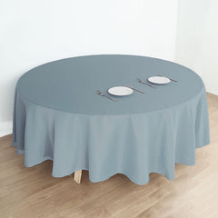 Decorative Cotton Round Tablecloth -Dusty Blue