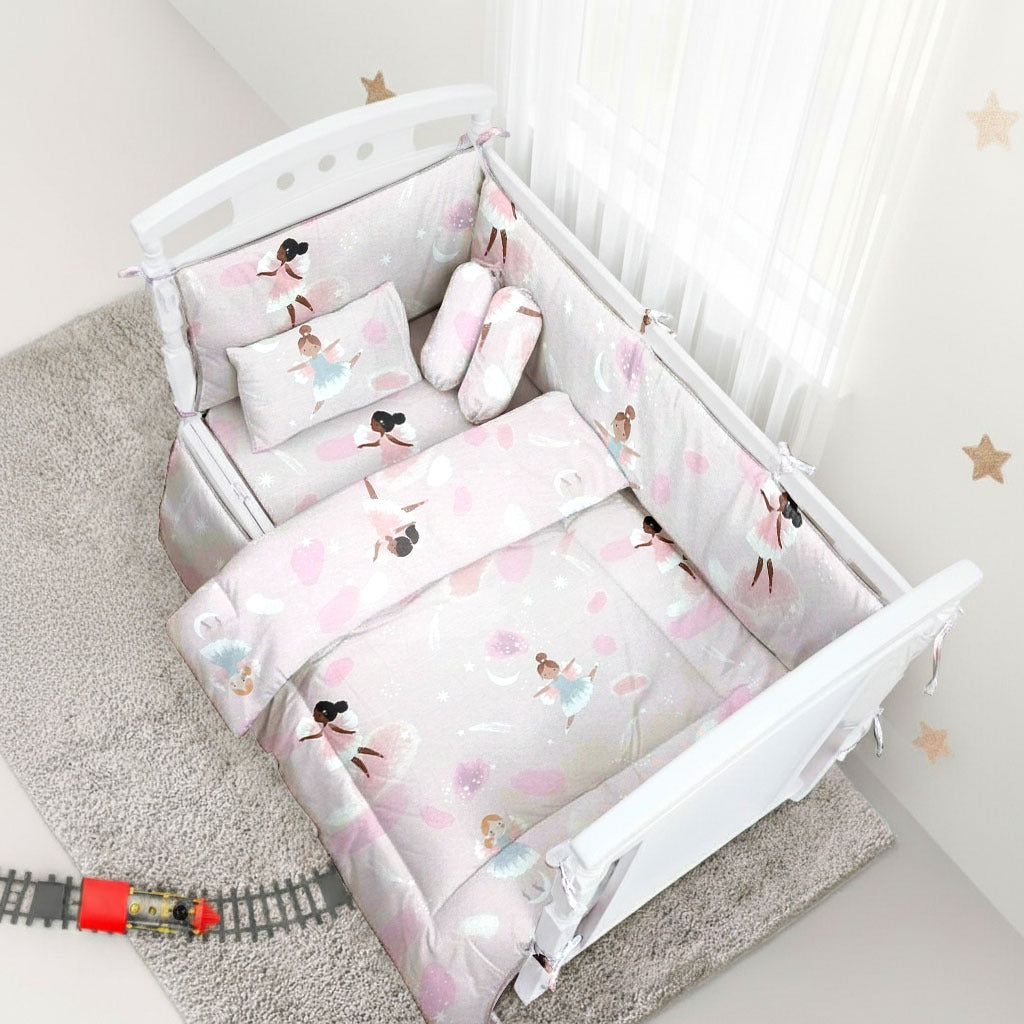 6 Pcs Printed Baby cot set- Danceing Doll