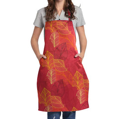 Printed Cotton Apron  - Abis Red