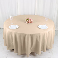 Decorative Cotton Round Tablecloth - Ivory