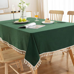 Decorative Tablecloth With Tassel - Dark Green - 99 Bedding Store
