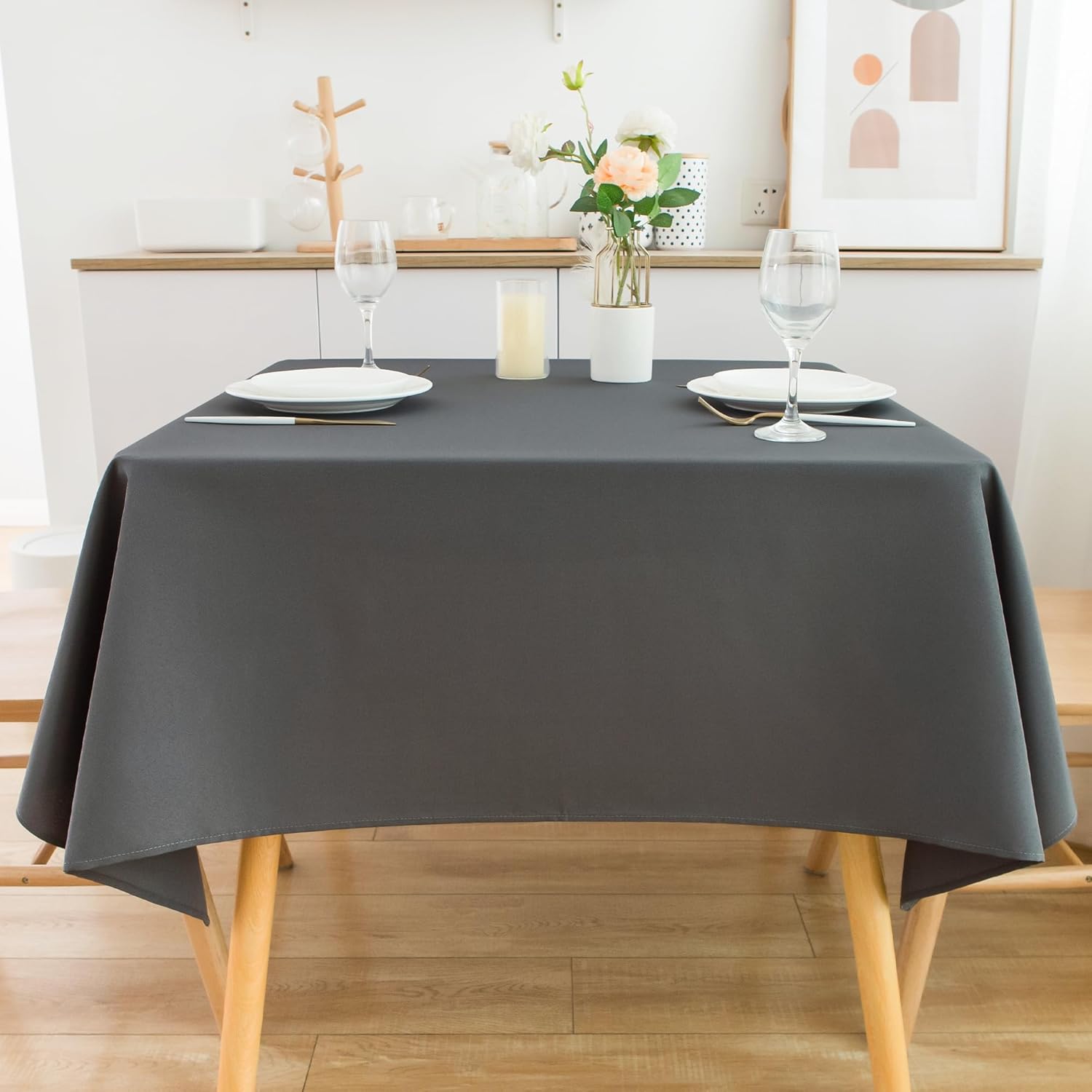 Solid Decorative Cotton Tablecloth -