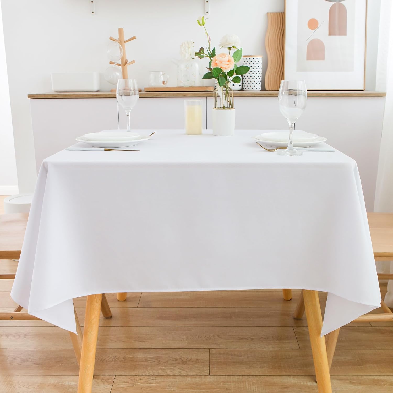 Solid Decorative Cotton Tablecloth -