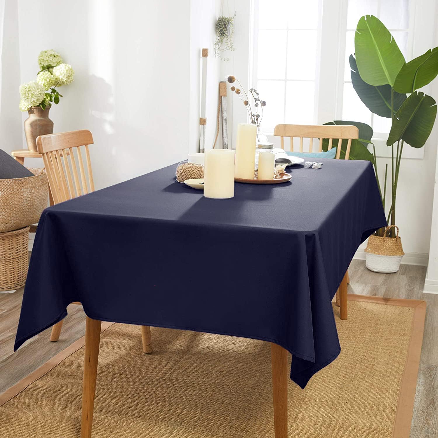 Solid Decorative Cotton Tablecloth -