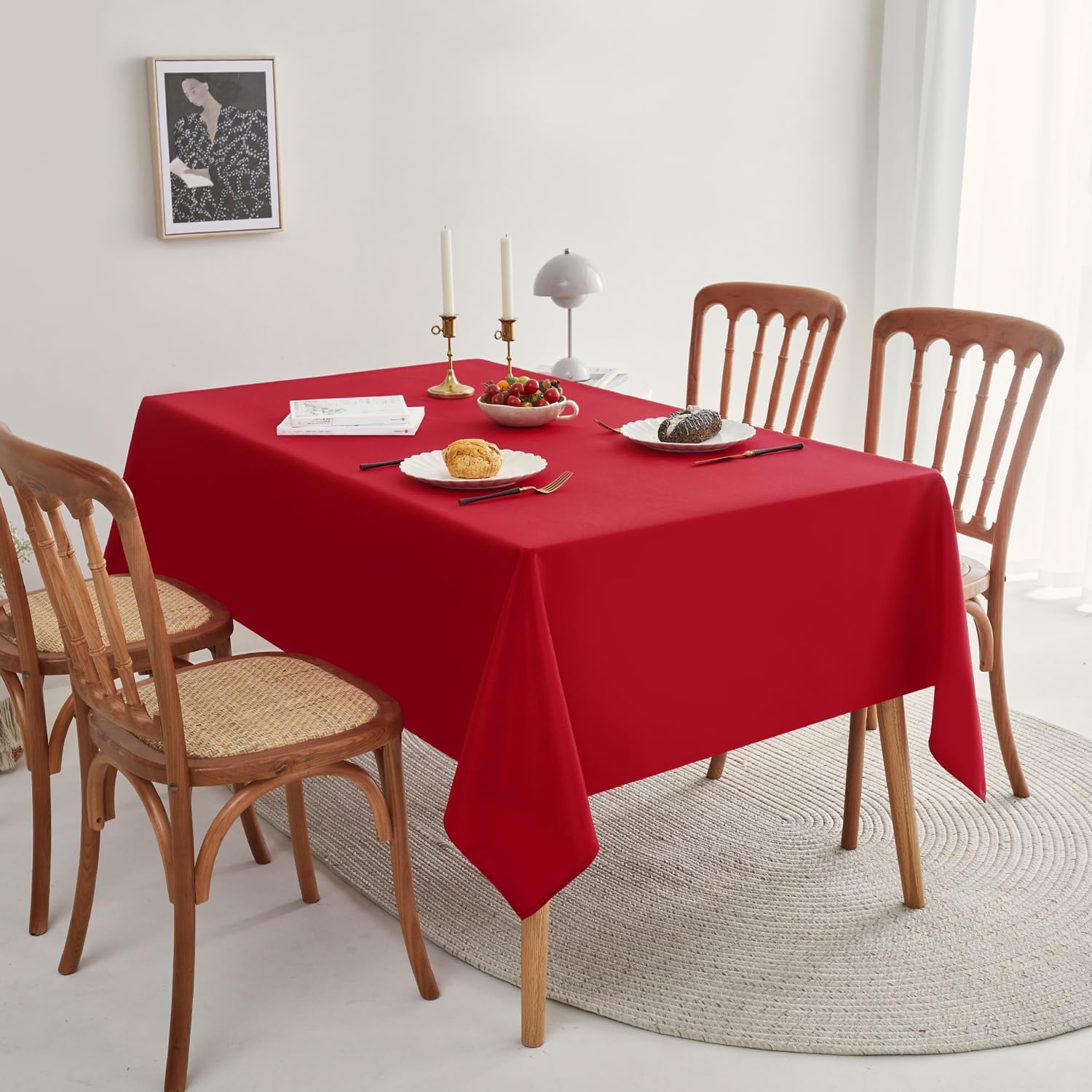Solid Decorative Cotton Tablecloth -