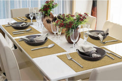 Jute Table Mat Set - Dark Beige - 99 Bedding Store