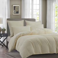 Luxury Velvet Duvet Cover Set - Off White - 99 Bedding Store