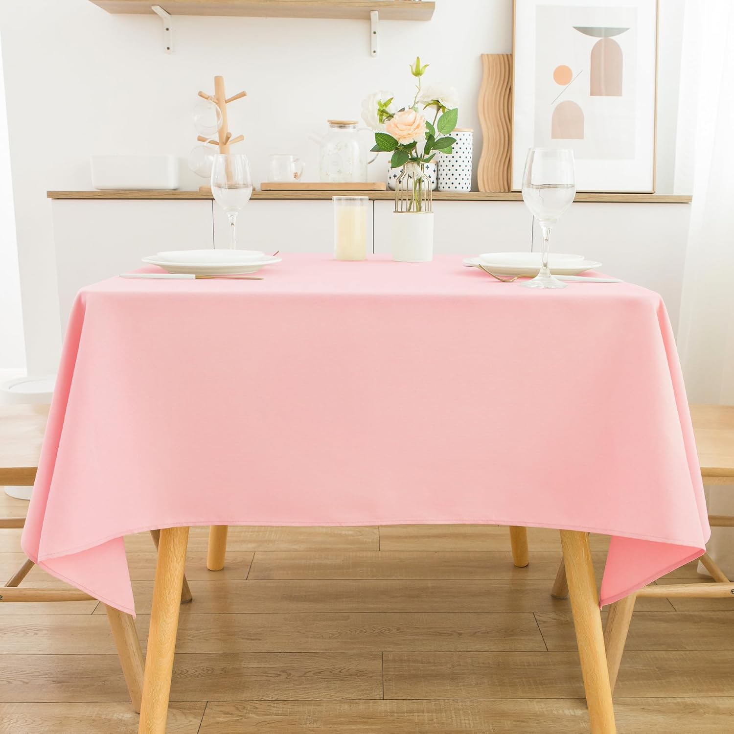 Solid Decorative Cotton Tablecloth -