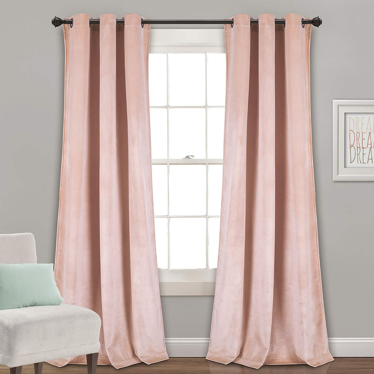 Baby Pink Premium Quality Velvet Curtain -1 Pane - 99 Bedding Store