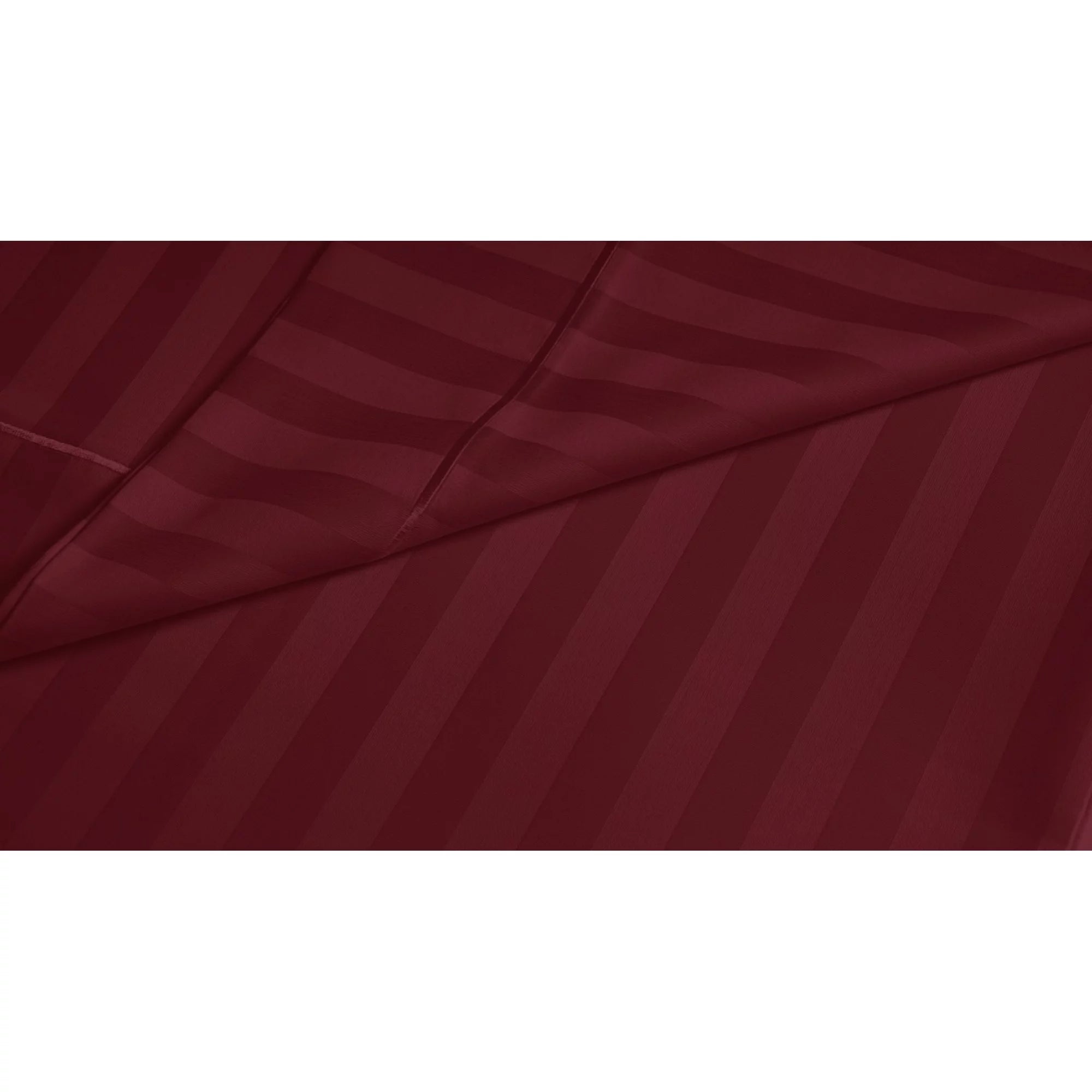 Luxury Strip Satin Bed sheet Set - Burgundy - 99 Bedding Store