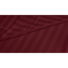 Luxury Strip Satin Bed sheet Set - Burgundy - 99 Bedding Store