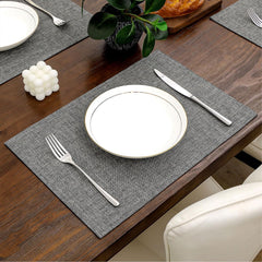 Jute Table Mat Set - Grey - 99 Bedding Store