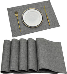 Jute Table Mat Set - Grey - 99 Bedding Store