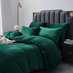 Luxury Velvet Duvet Cover Set - Teal Green - 99 Bedding Store