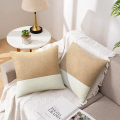 JASEN Beige and White Decorative Jute Cushion Cover - 99 Bedding Store