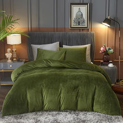 Luxury Plain Velvet Duvet Cover Sets -