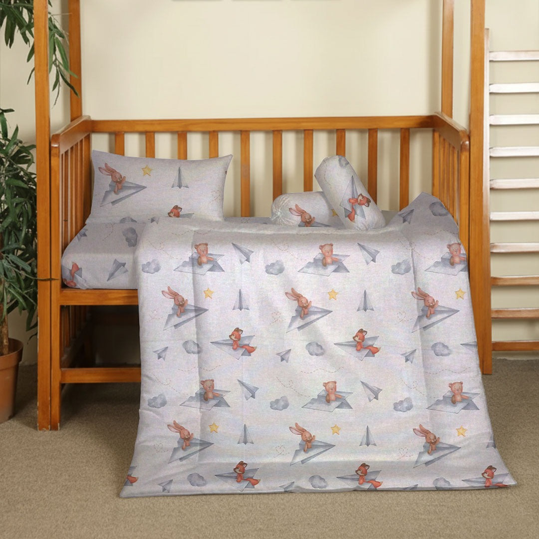 5 Pcs Printed Baby cot set- Mr Tom