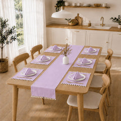 Luxury Cotton Dinning Set With Cute Pom poms