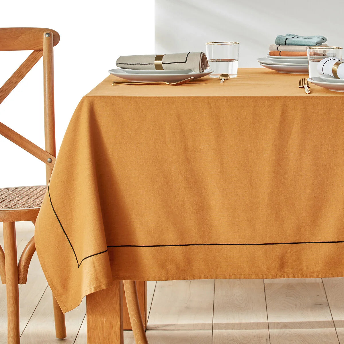 100%Cotton Dinning Set With Barrata - Orange - 99 Bedding Store