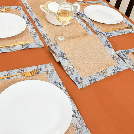 Jute Dinning Set With Border- Amelia