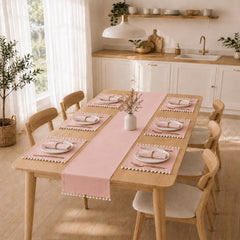 Luxury Cotton Dinning Set With Cute Pom poms