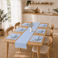 Luxury Cotton Dinning Set With Cute Pom poms