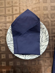 Roof Garden Printed Cotton Reversable Dinning Set - With Navy Border