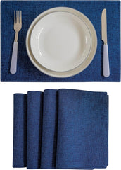 Jute Table Mat Set - Blue - 99 Bedding Store